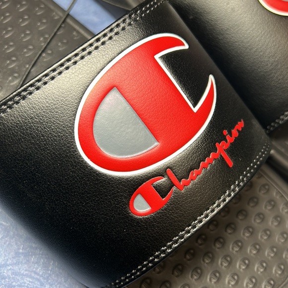 Champion Mens Super Slide Duo Slippers CPS10749M Black Size 12M J830-0222-PUTIAN - Picture 6 of 17